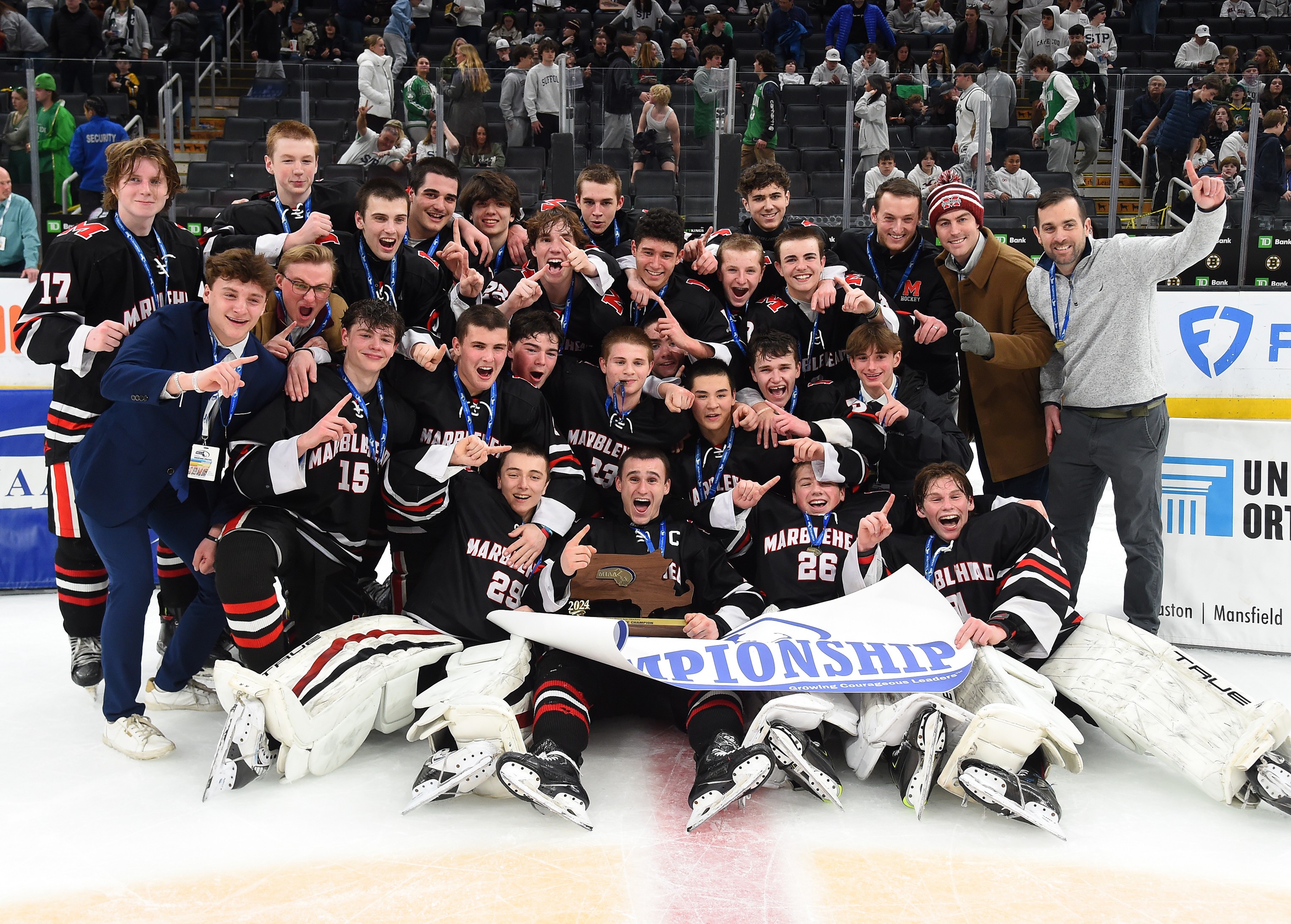 Marblehead Division 3 Boys Ice Hockey champion 2024