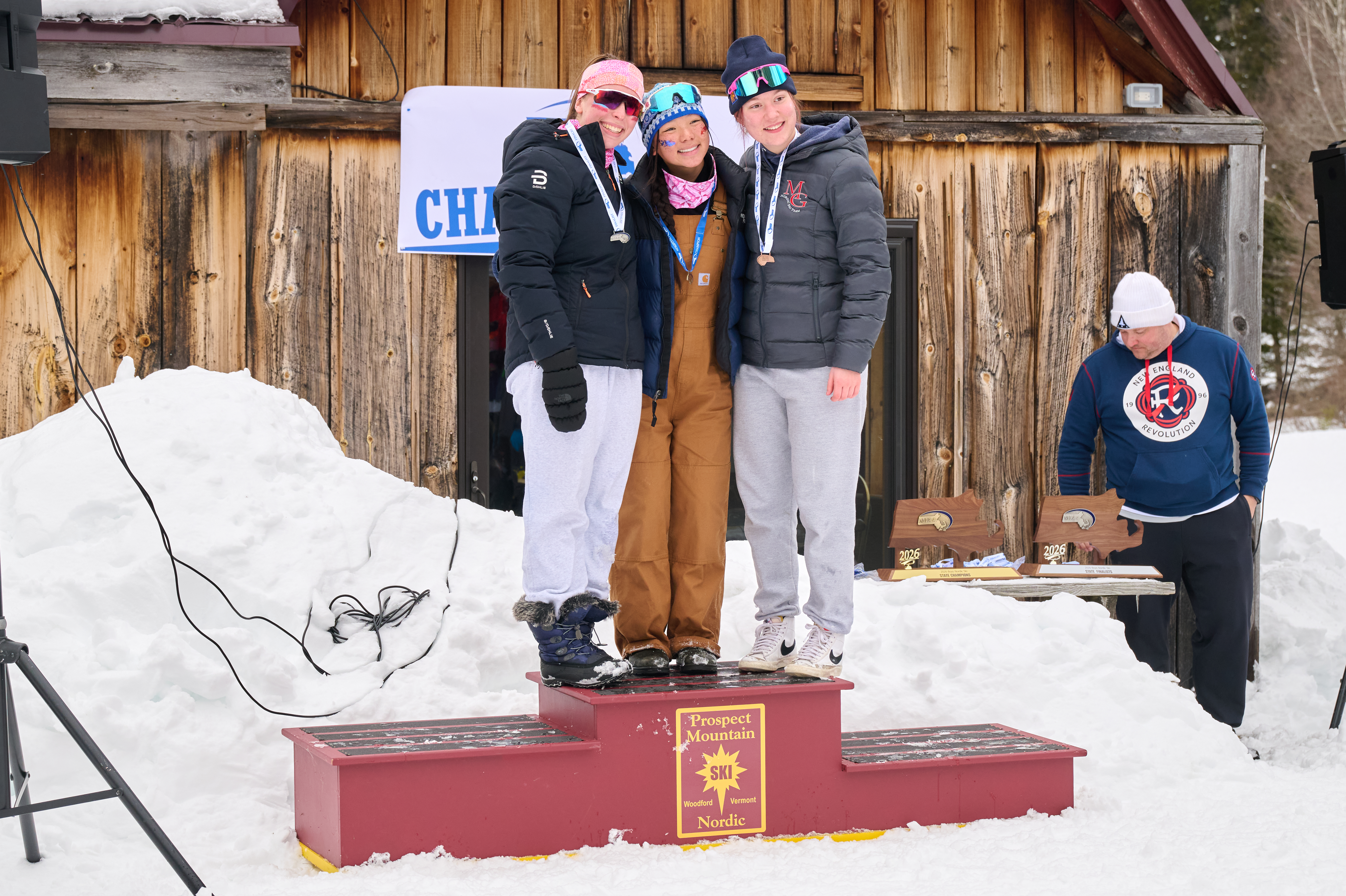 2026 Nordic Ski top three girls finishers 