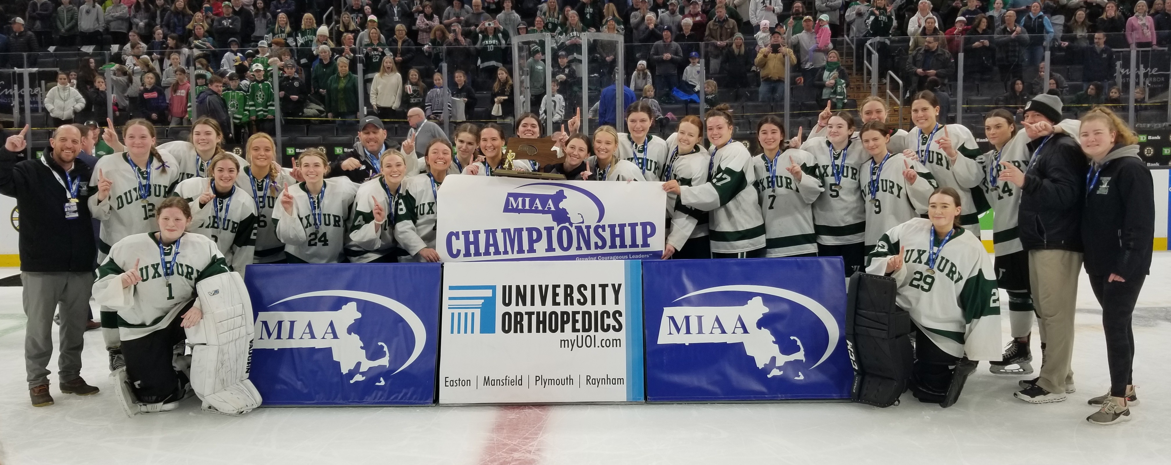 Duxbury Division 2 Girls Ice Hockey champion 2023