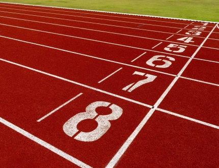the starting line on the track
