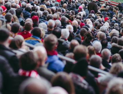 people in stadium seats