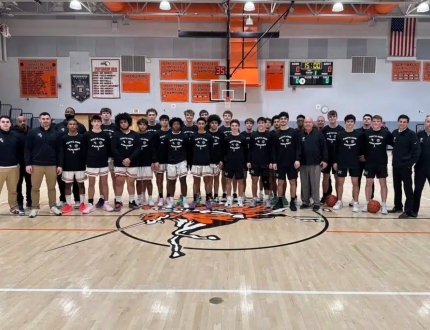 Stoughton boys basketball Team Up 4 Community 2024-25