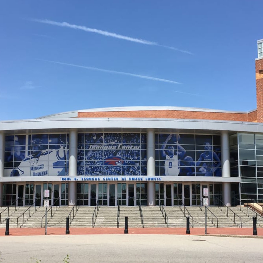 exterior of a sports arena